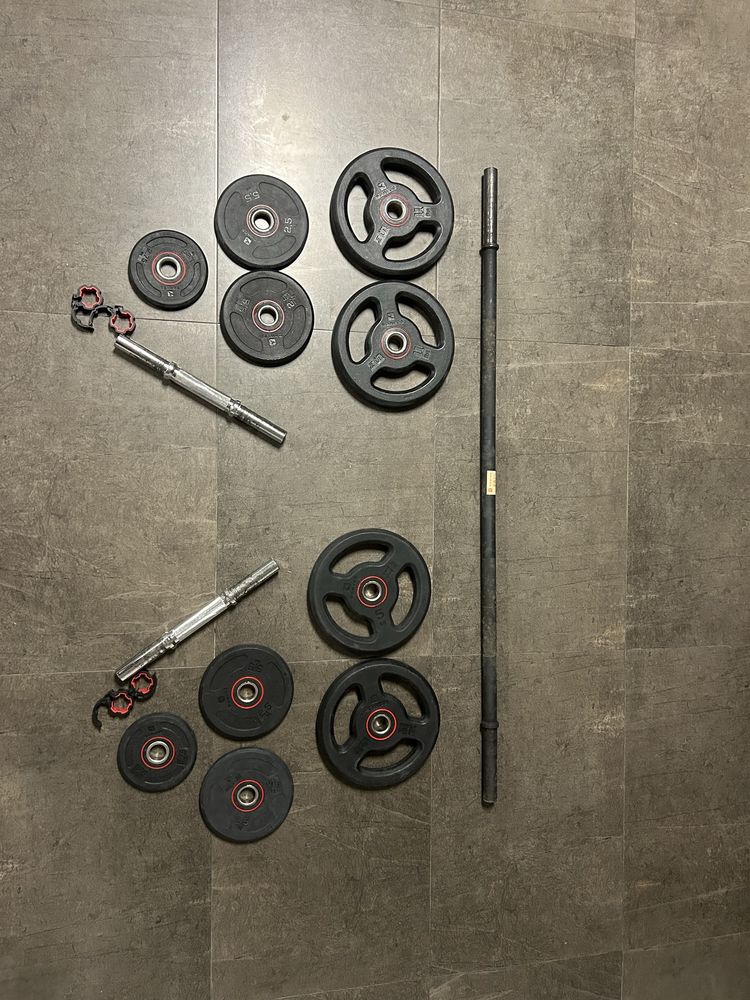 Conjunto pesos + barra