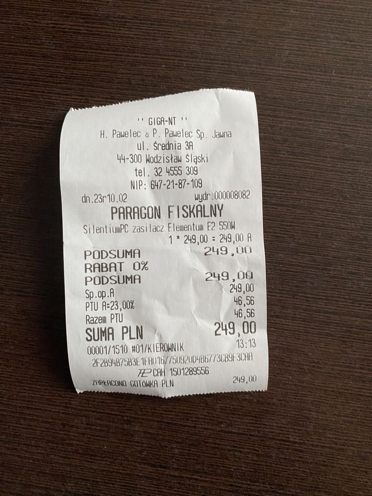 Zasilacz komputerowy SilentiumPC Elementum E2 550W certyfikat 80 Plus
