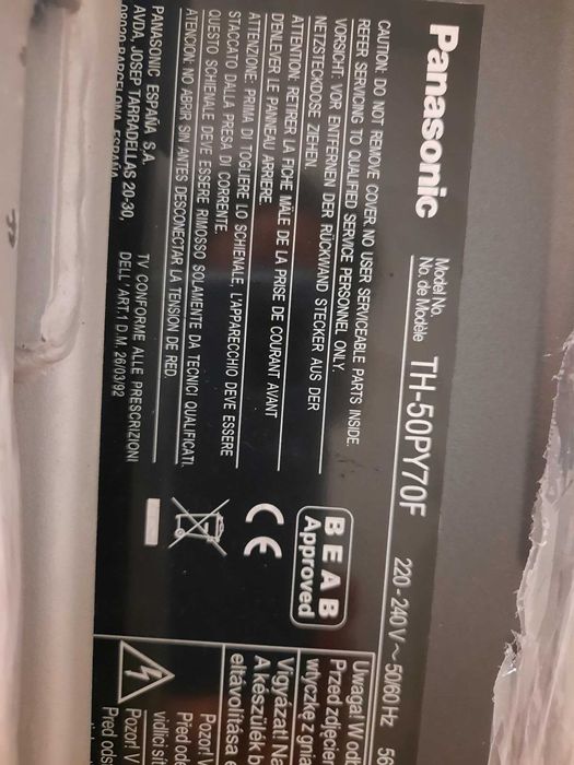 TV Plasma Panasonic 50"