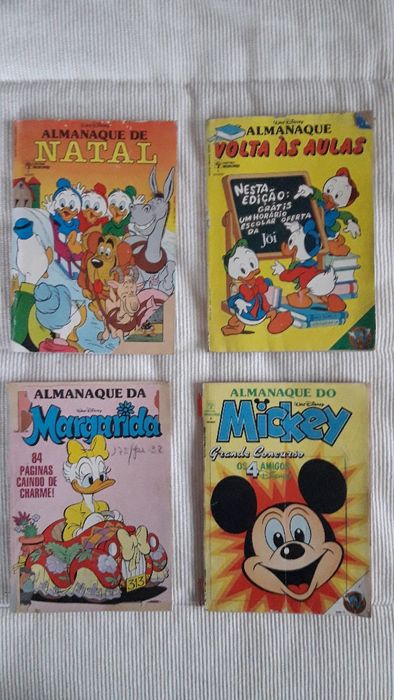 4 Almanaques Disney anos 80