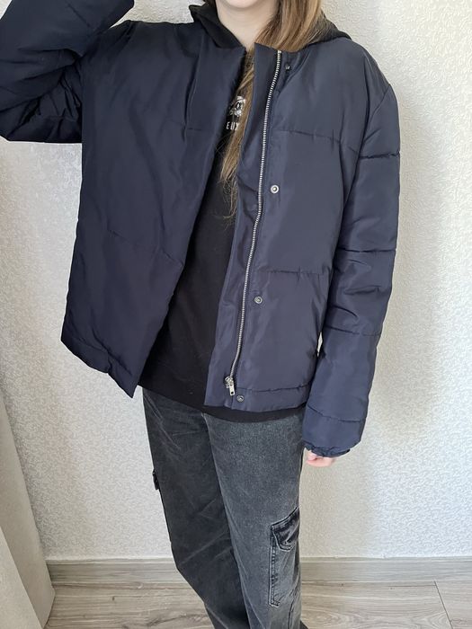 Жіноча куртка H&M, зима-демісезон, темно-синя