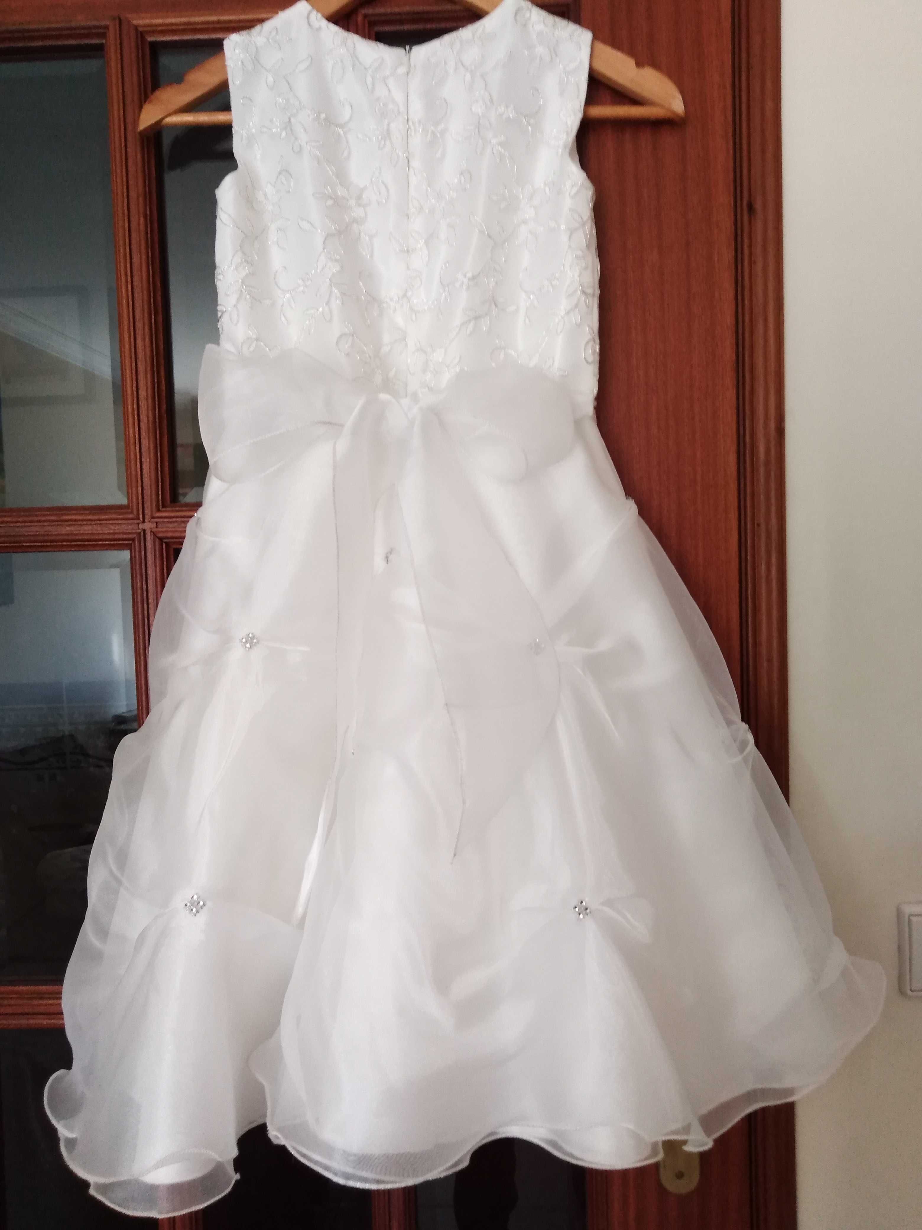 Vestido 1ª Comunhão/menina de alianças + bolero