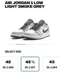 Buty Jordan 1 low Light Smoke Grecy