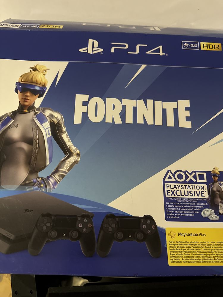 Konsola Ps4 slim 1tb!jak Nowa!+Fortnite komplet stacja oryginalne pady