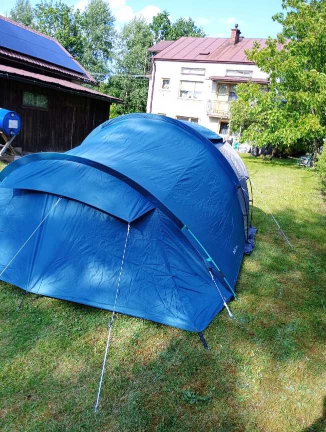 2w1 XXL Mocny Namiot Kempingowy Turystyczny Rodzinny 4osobowy + Lampka