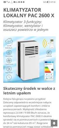 Klimatyzator przenośny Trotec Pac 2600X