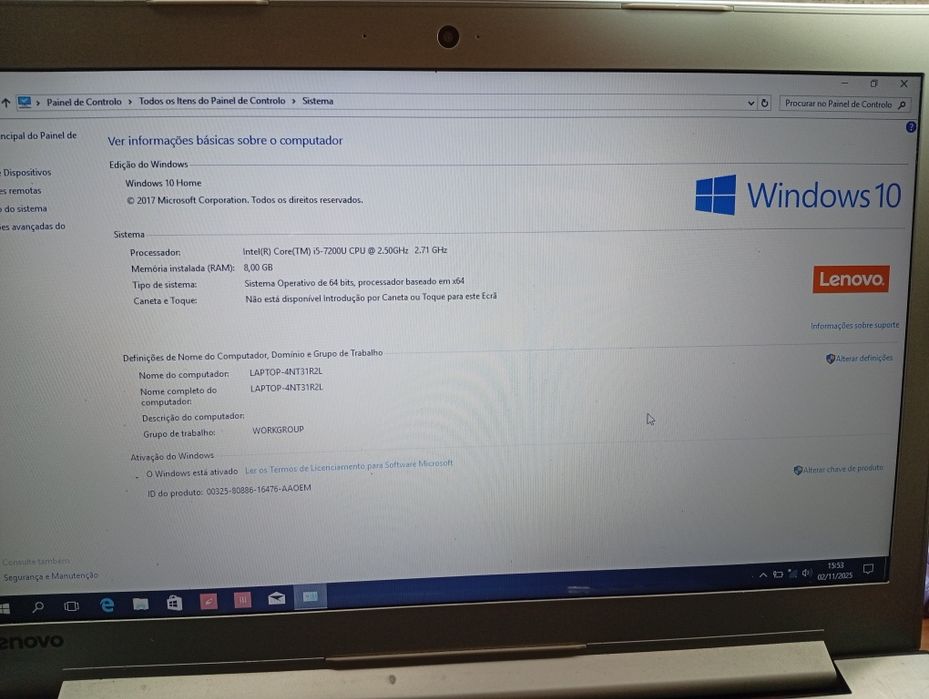 Memória 4 GB DDR4 sodimm 2400T