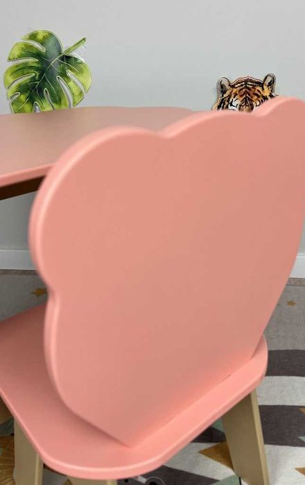 Дитячий столик і стільчик хмаринка персикова Зайчик. Від виробника