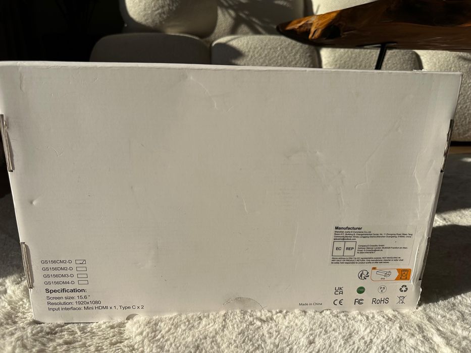 Monitor przenośny CUIUIC GS156CM2-G 15.6" Full HD IPS 60Hz czarny