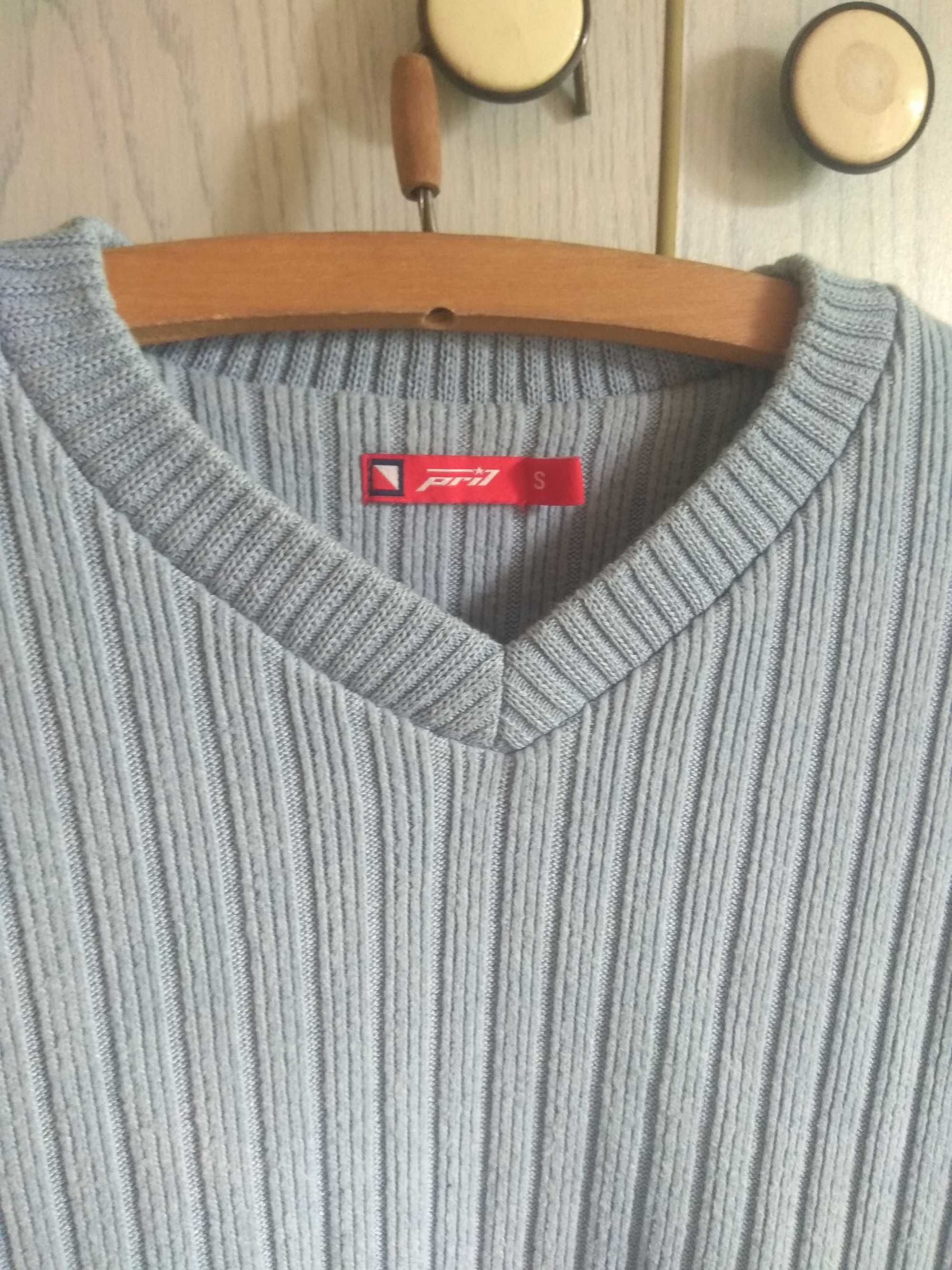 Sweter z bawełny i akrylu, sweter męski rozmiar S