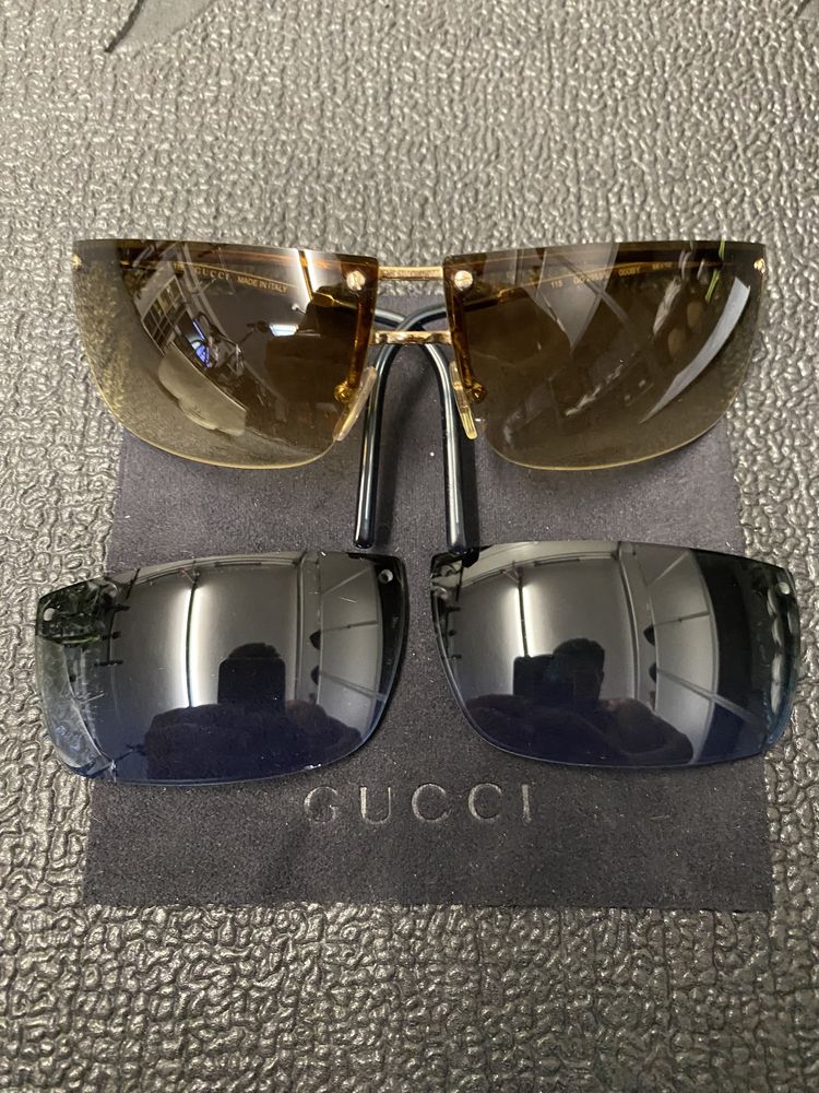 Óculos Vintage Gucci GG 2653/S com 2 Lentes + Bolsa
