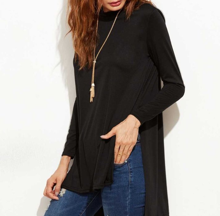 Camisola assimétrica de meia estação