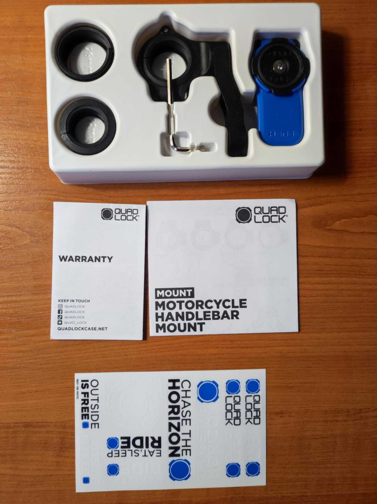 HIT! __uchwyt motocyklowy rowerowy + adapter samoprzylepny