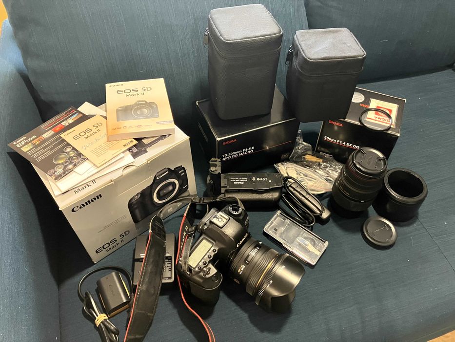 Canon 5D MarkII lentes  e outros extras