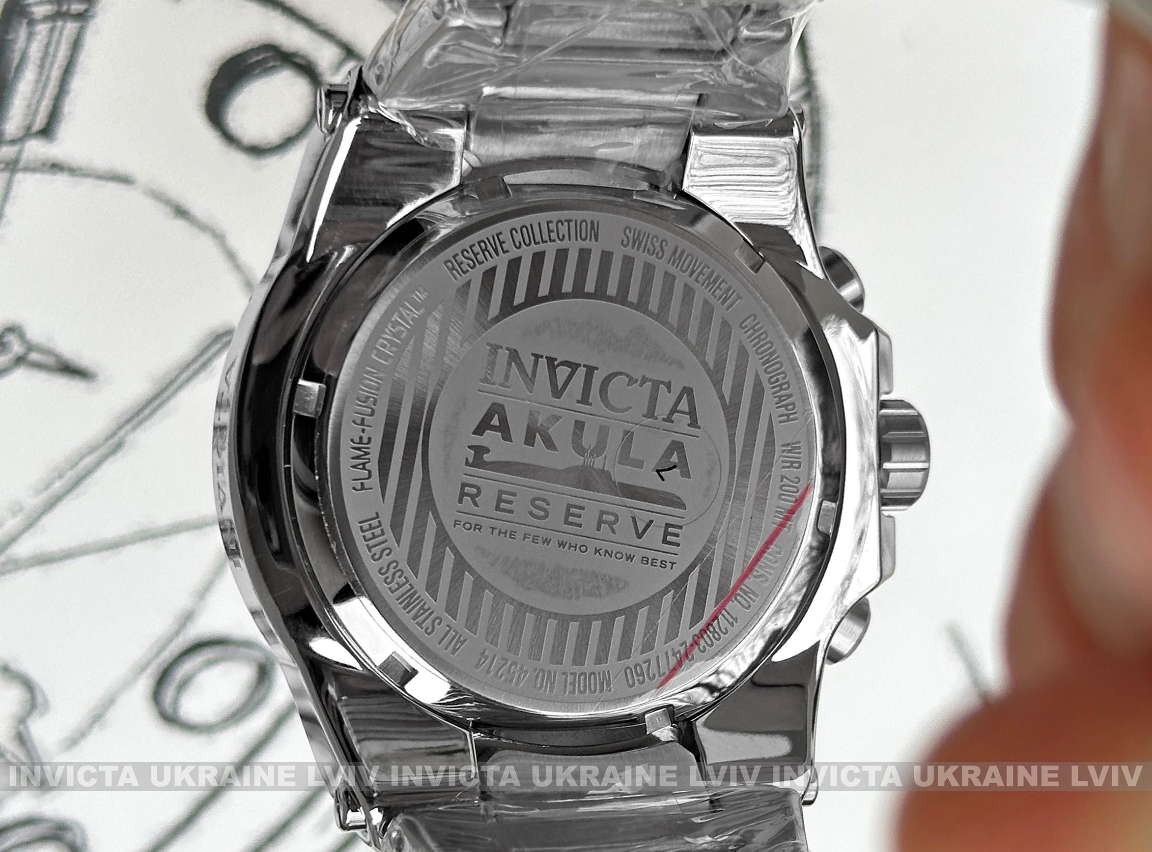 Часы Invicta 45214 Reserve Akula Swiss ETA G10.212 50 мм. 200 MT.