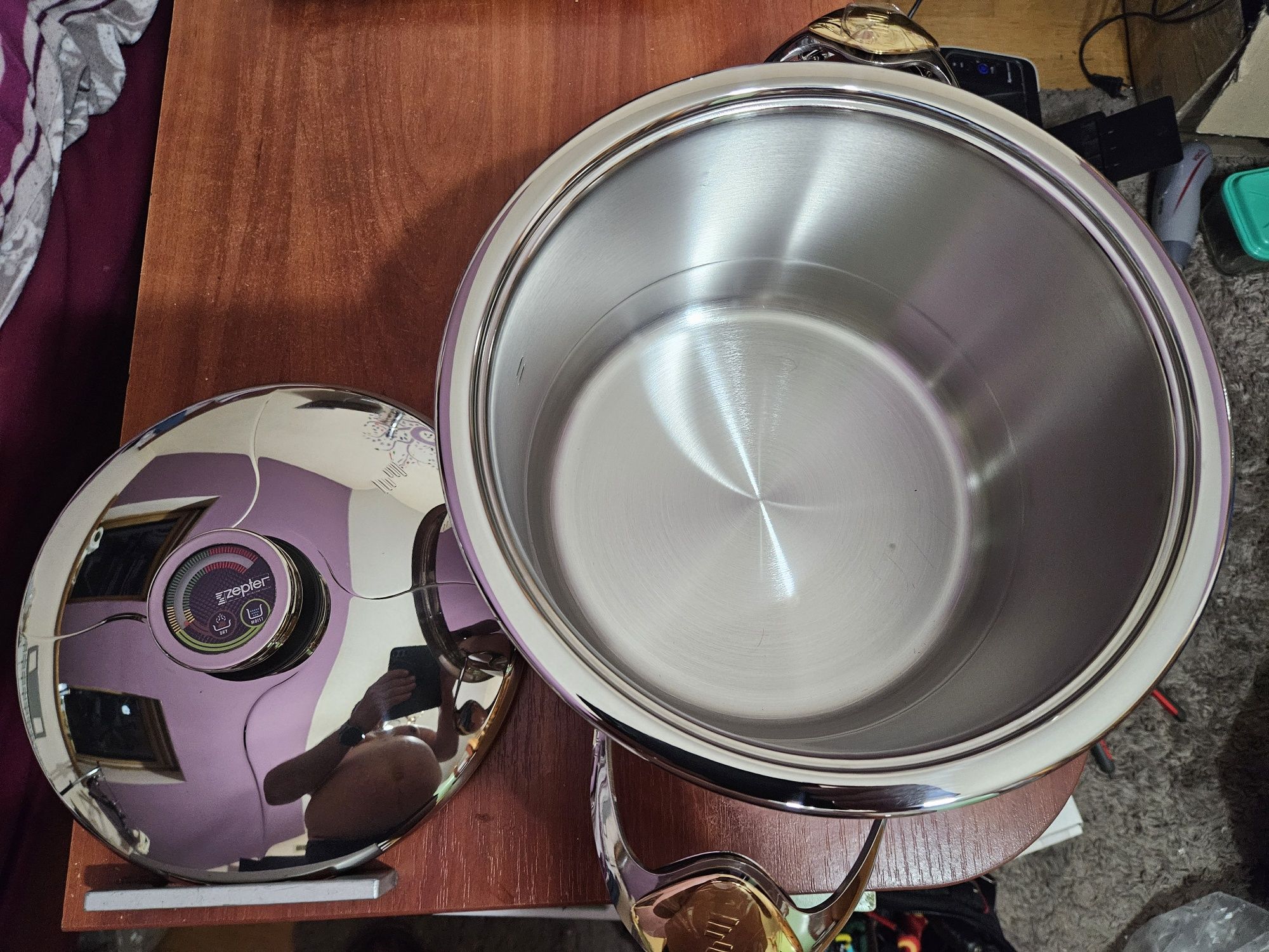 Nowe naczynie 4,2l, 20cm z pokrywką Z-line Zepter-indukcja