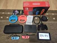 Nintendo Switch v2 Neon Red & Blue + akcesoria