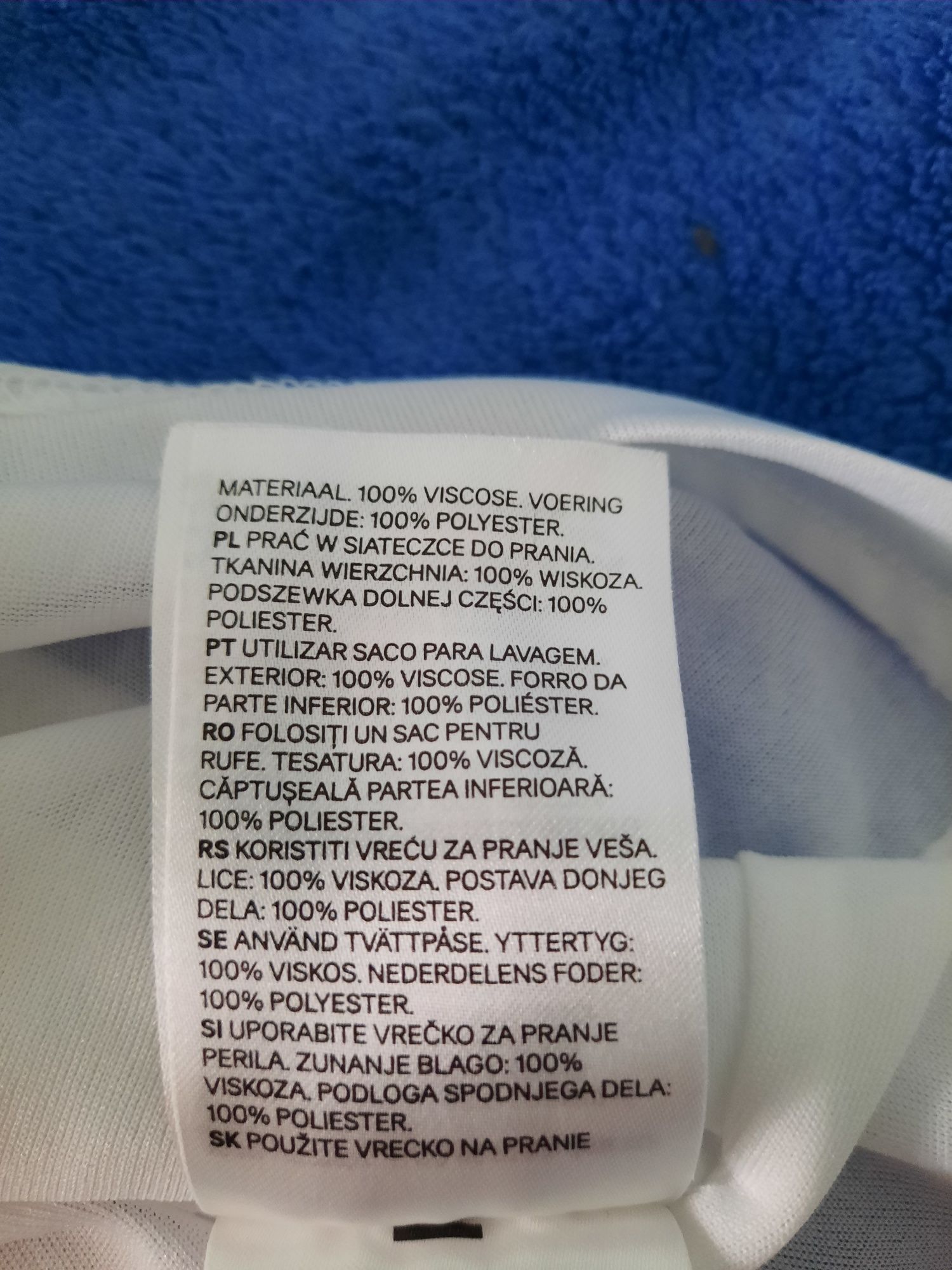 Biała sukienka H&M 34 XS boho plamki!