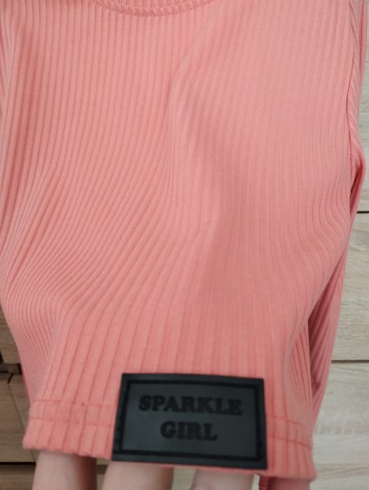 Стильний якісний костюм, укорочений лонгслів та брюки палацо 9-10 р.