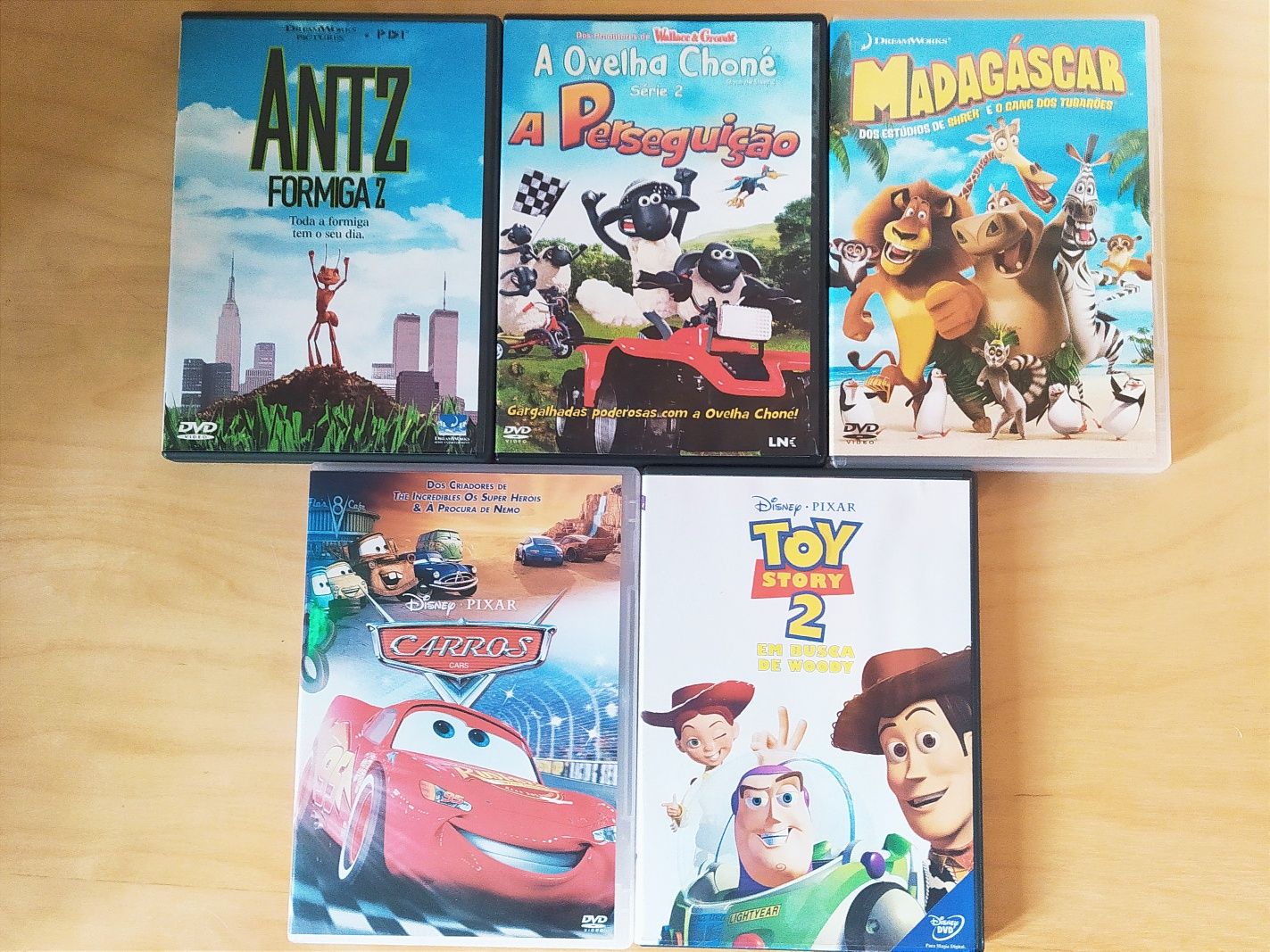 Lote 5 filmes dvd crianças