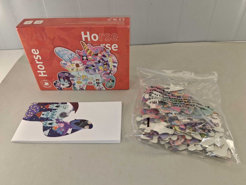 N182 Horse Puzzle Kształt Jednorożec Koń 60 Elementów