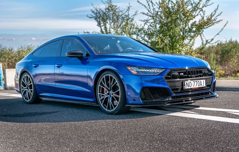 Audi S7 Sportback S7 V6 benzyna 450km, full opcja, carbon, skrętna oś, dociągi, jak nowe