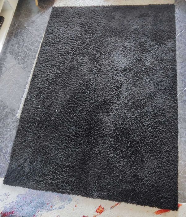 Carpete/ tapete IKEA Hampen preto 133 x 195cm