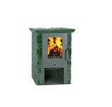 Piec kaflowy kominek na drewno FLAMA Eldur Olive 6 kW,  RATY 0%
