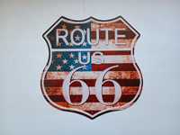 Nowy metalowy szyld Route 66 USA motor loft garaż club bar oldschool