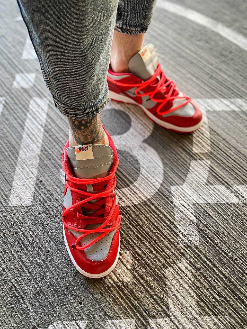 Meskie buty Dunk Low Off-White "University Red" obuwie meskie 41-45