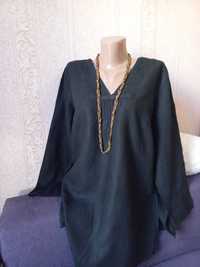 Льон льняная натуральная блуза сорочка туника рубашка в этно стиле
