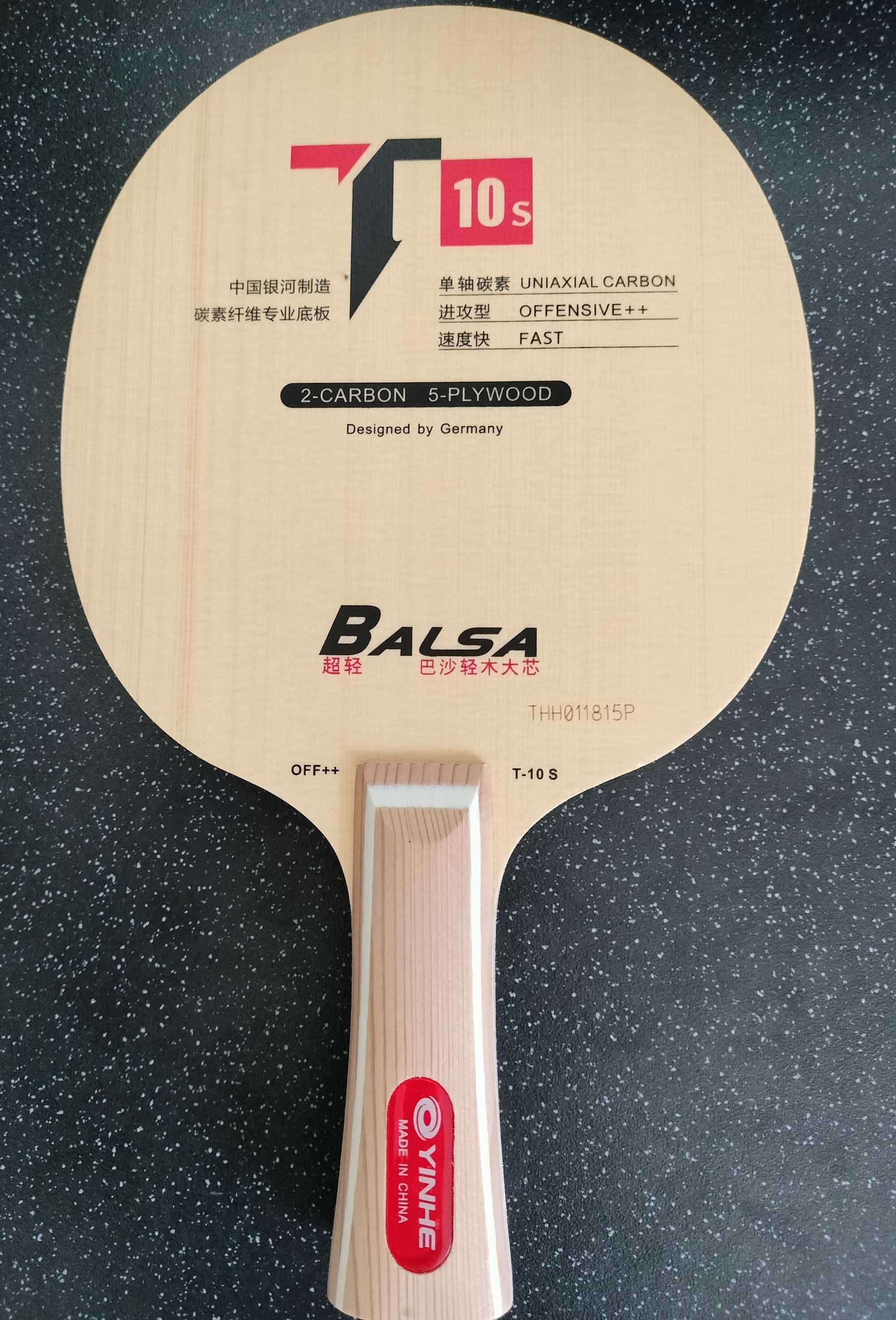 Profesjonalna deska Yinhe Carbon Balsa T10S Off ++ tenis stołowy