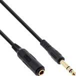 Przedłużacz słuchawkowy InLine 6,3 mm Jack stereo czarny 3 m