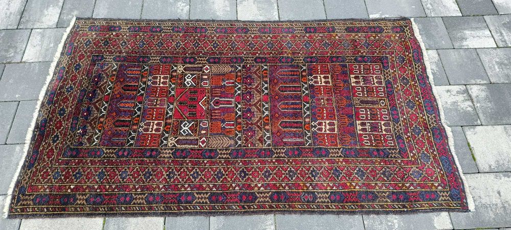 Afgański dywan wełniany tkany ręcznie 149 x 87 cm perski wełna Afgan