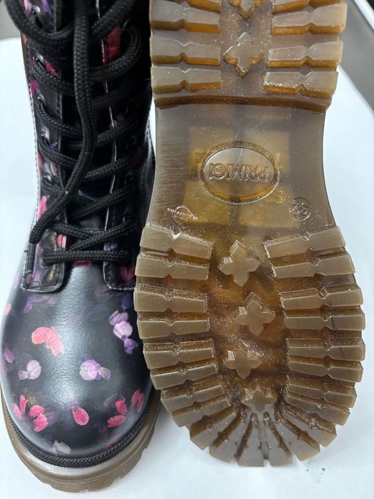 Botki sztyblety PRIMIGI czarne kwiatowy print 33, skórzana wkładka