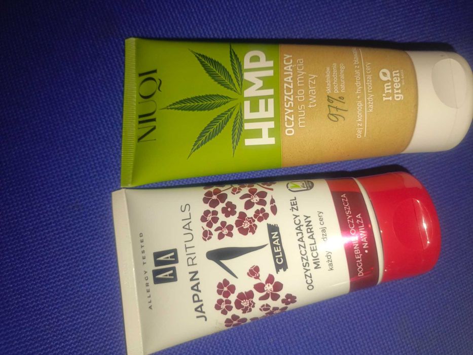 2szt: żel micelarny AA Japan Rituals , NIUQI mus konopny