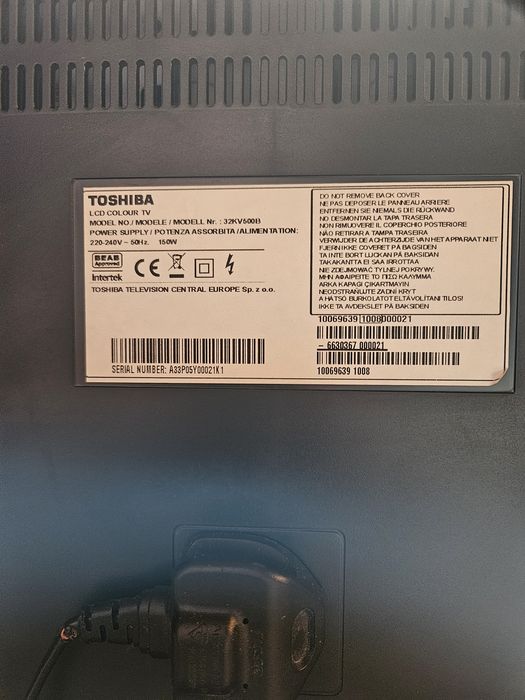 Telewizor Toshiba Model nr: 32KV500B używany
