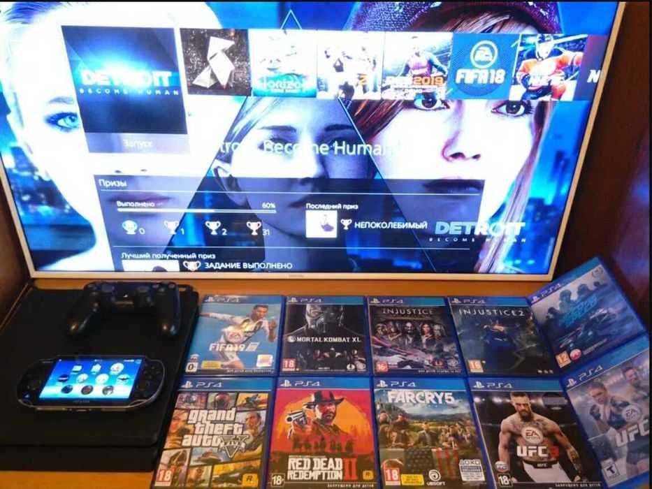 PS4ProS(Online-Fortnite/GTA5/RDR2/MK/Tekken/Fifa,ОбменПриставкиИгр)+Tv