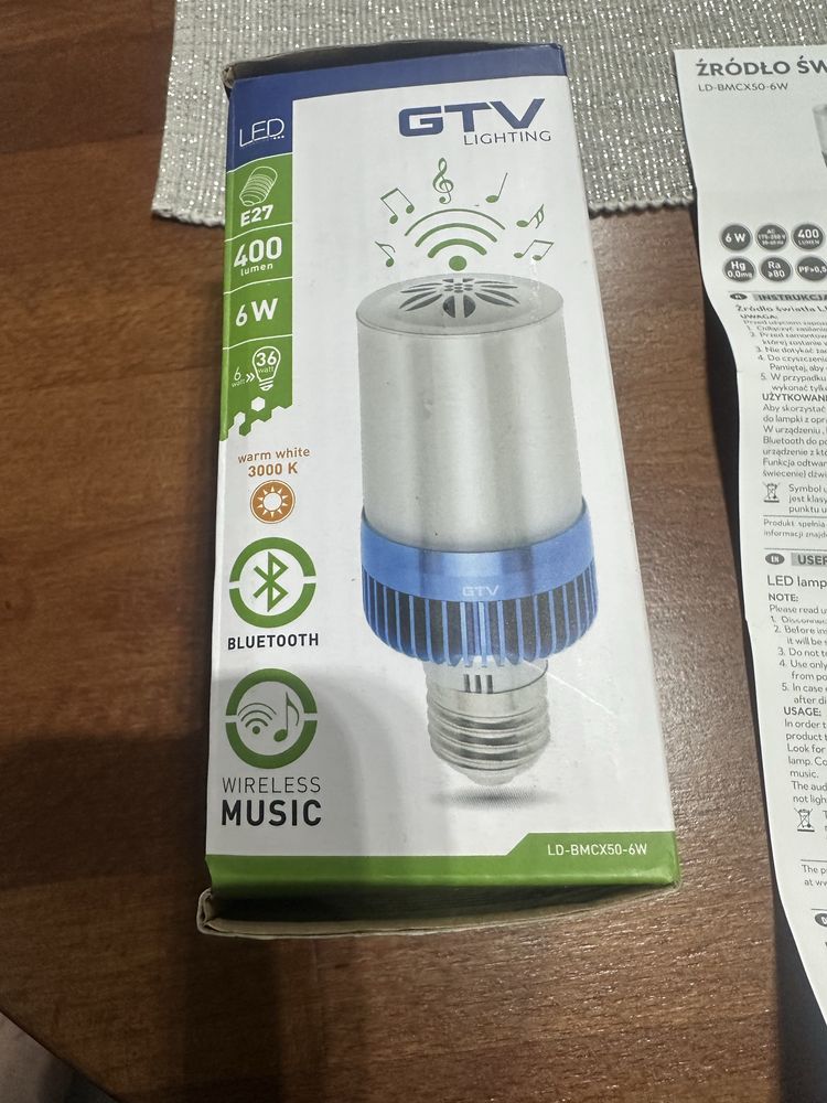 Żarowka glośnik bluetooth