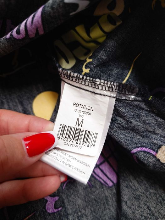 Koszula z krótkim rękawem w jaskrawy print RoTaTioN M