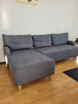IKEA BASTUBO Rozkładana sofa 3-osobowa z leżanką L