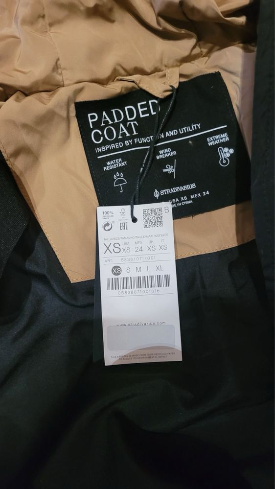 Зимова довга куртка Stradivarius, пальто зима