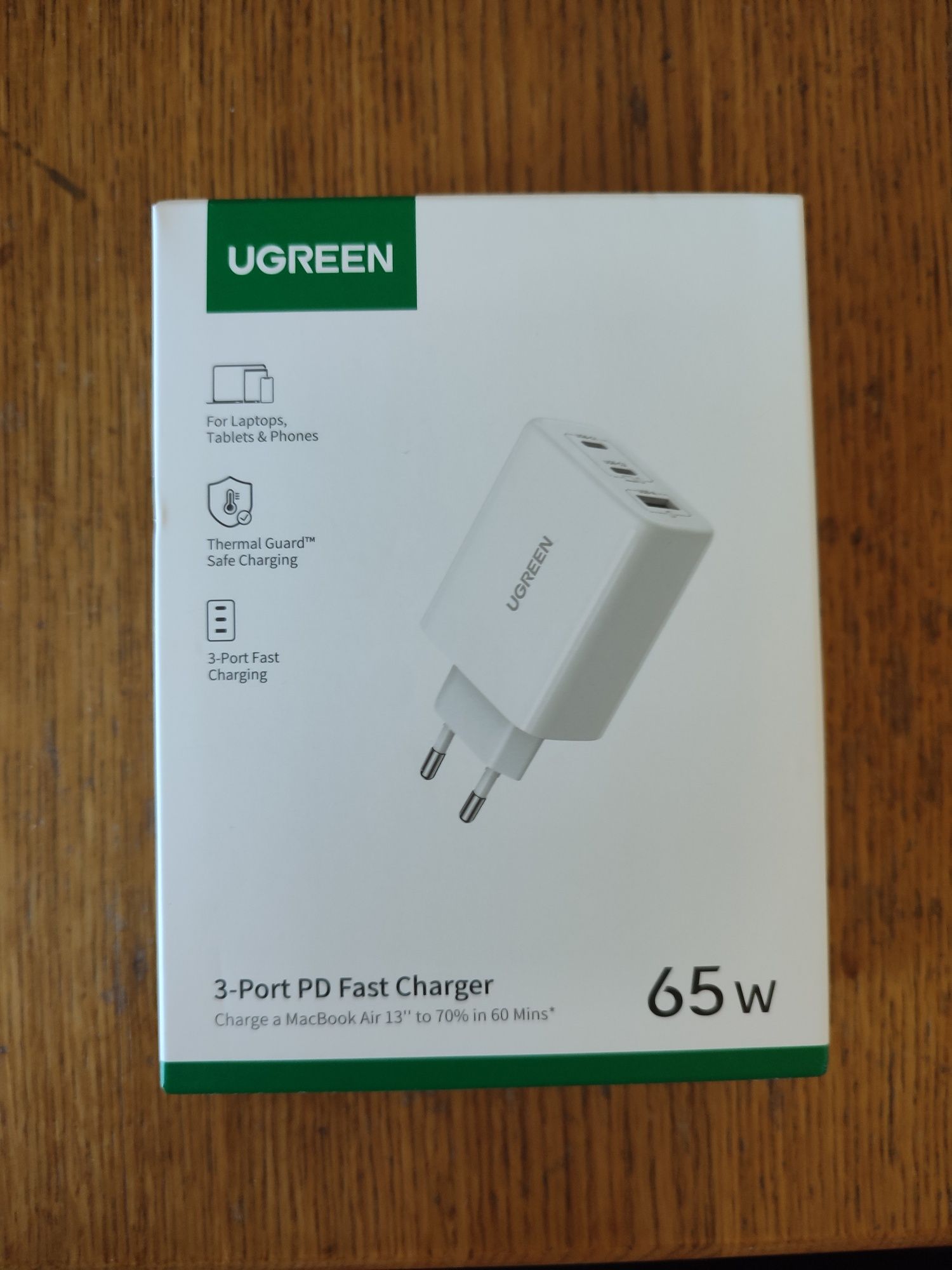 Зарядний пристрій Ugreen 65W (PD3.0, QC4.0)