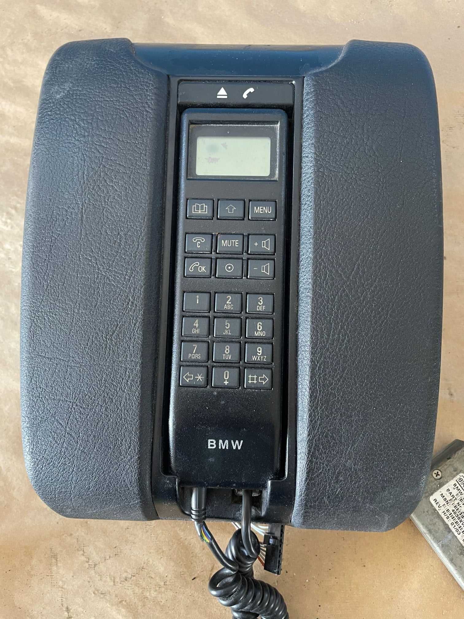 czarny Podłokietnik telefon moduł bmw e39