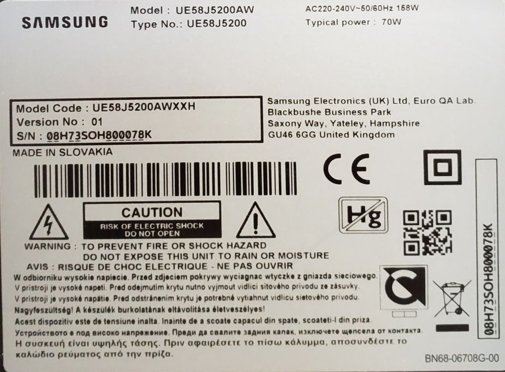 Telewizor 58 cali Samsung UE58J5200AW