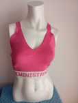 Crop top różowy na ramiączkach rozmiar uniwersalny