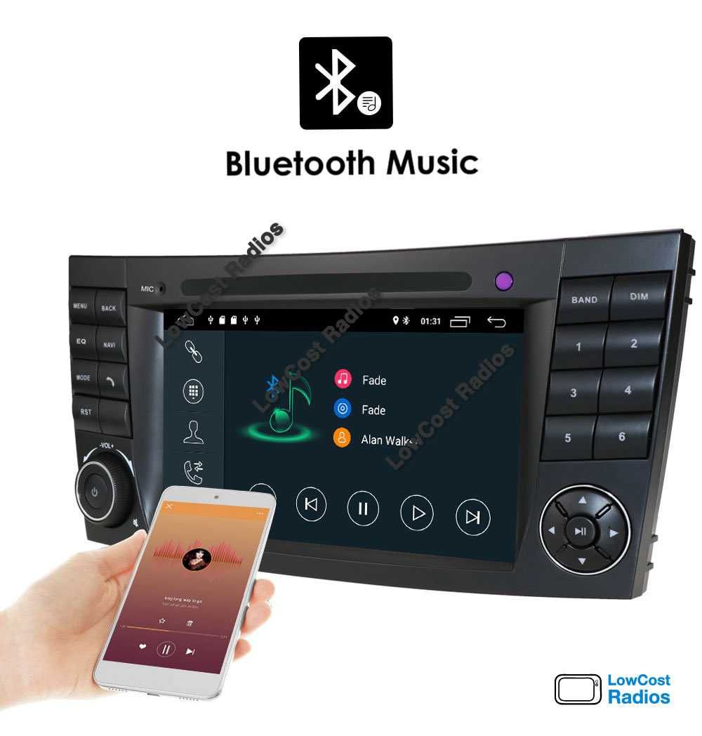 Auto Rádio GPS Mercedes Class E W209 W219 w211 - Android 12 USB, Wifi