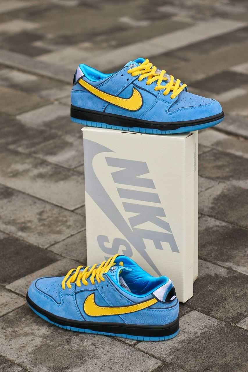 Чоловічі кросівки Nike x The Powerpuff Girls SB Dunk  блакитний 1032