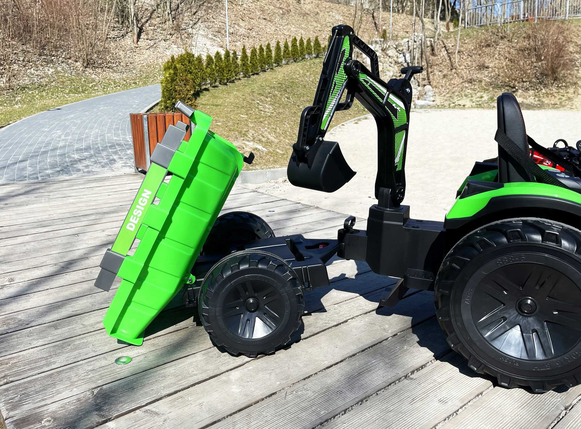 NAJWIĘKSZY Traktorek na akumulator SPYCH dla dzieci - 2.5m długości!