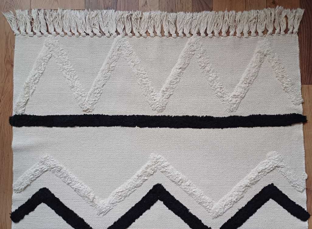 Dywanik z frędzlami MAKRAMA BOHO ETNO 147 x 100 cm